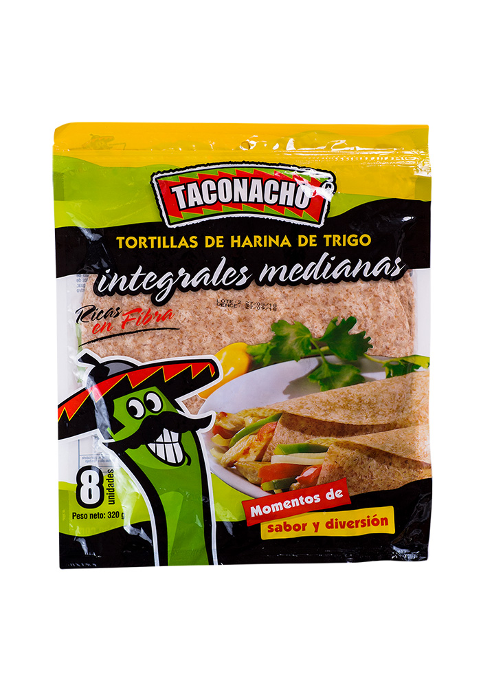 Taconacho Tortillas de Harino de Trigo Integral